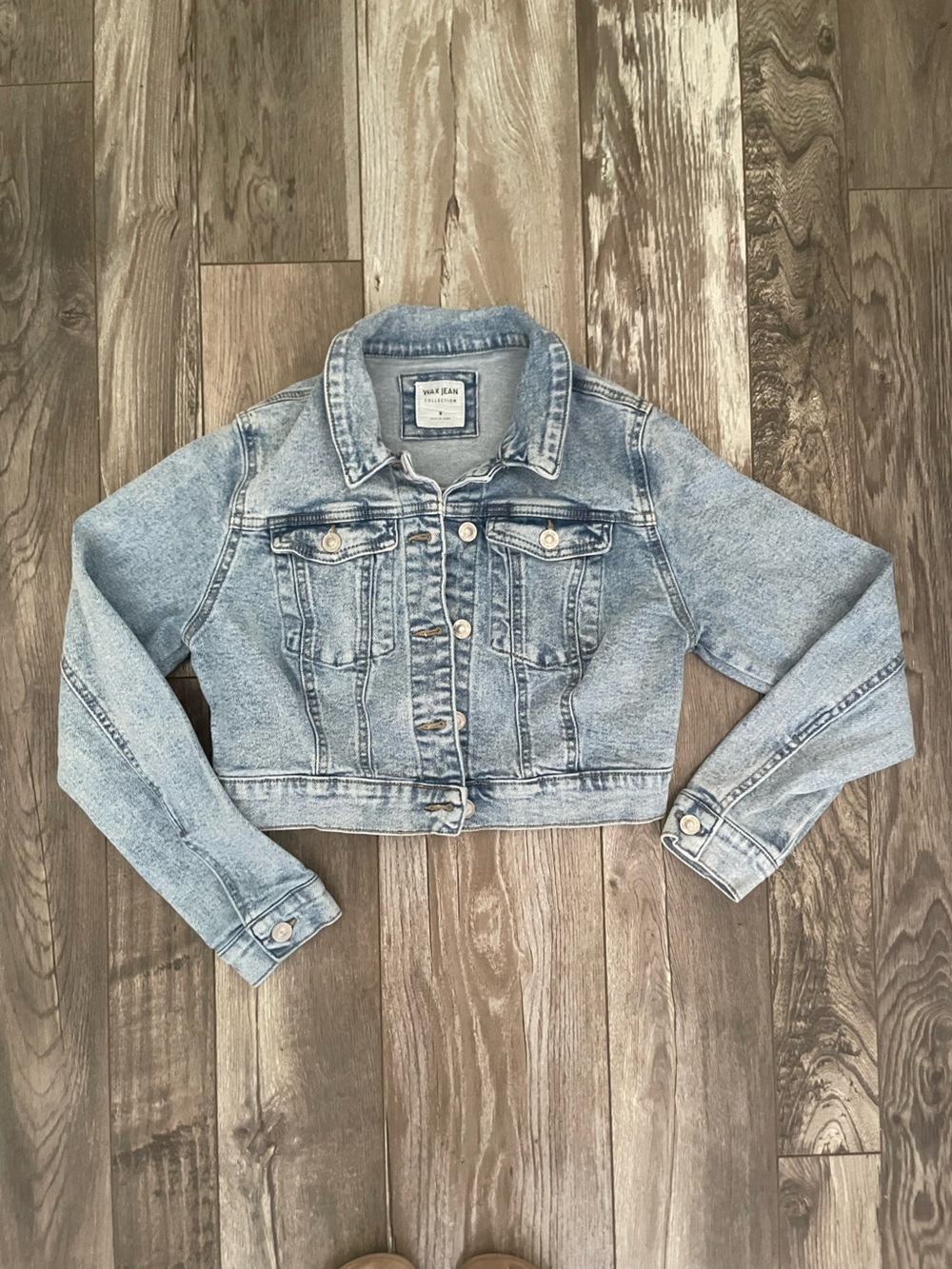 Wax Jean Light Blue Cropped Kids Denim Jacket